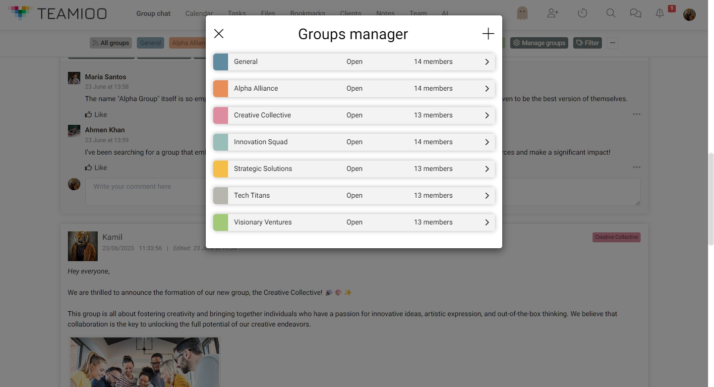 Groups manager